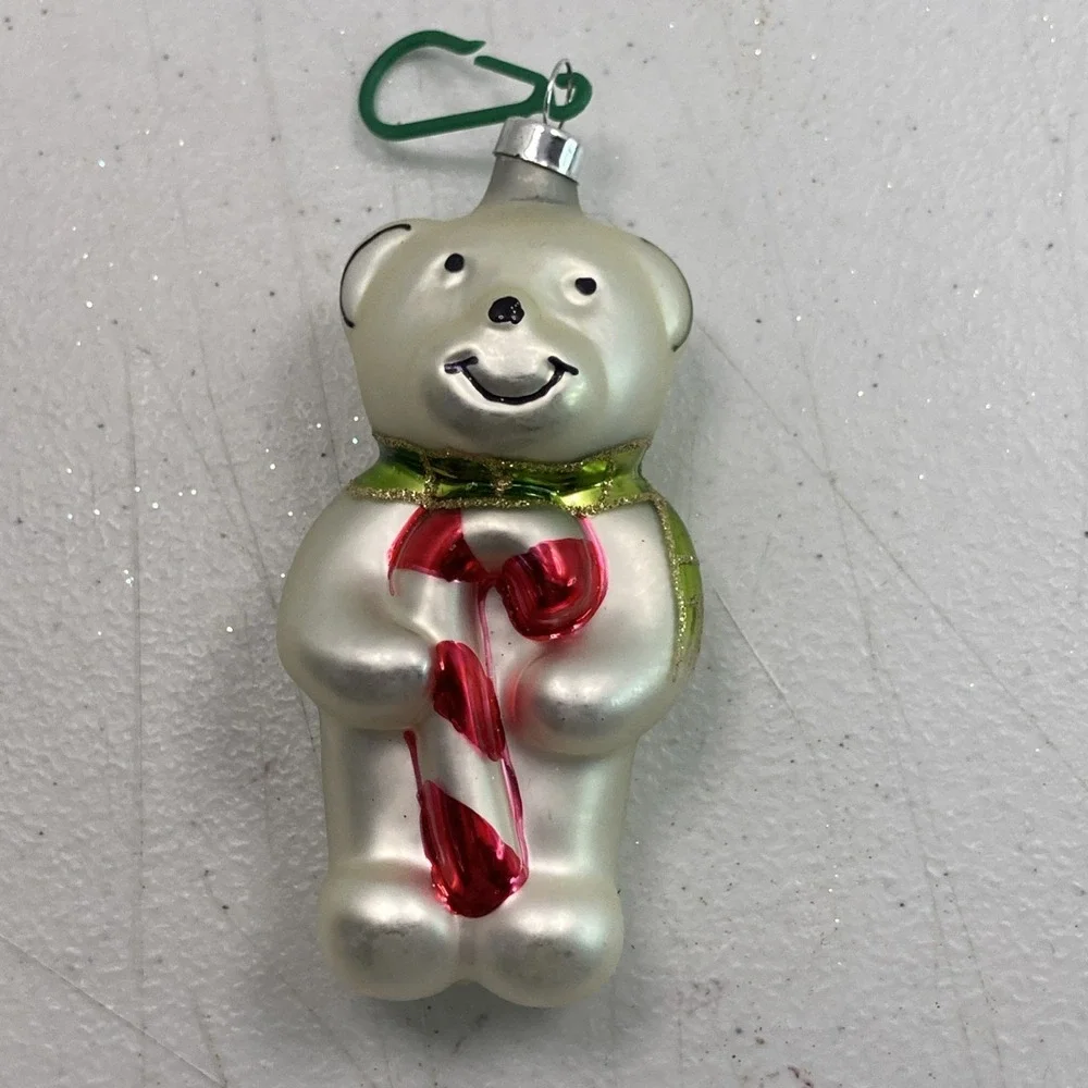 Lot Of 3 Vtg Christmas Glass Blown Ornament Gingerbread House Marked UT‎